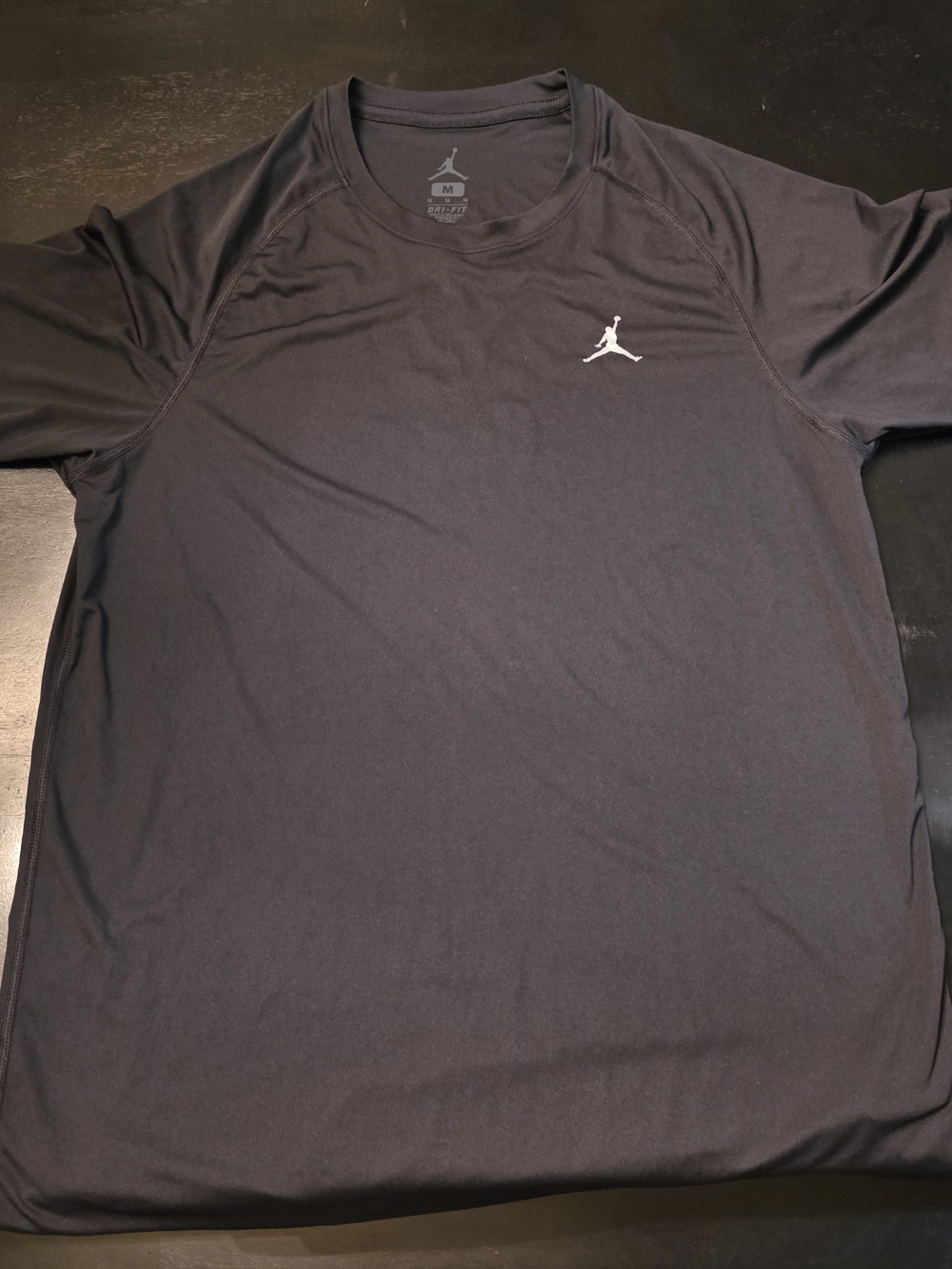 Womens Jordan Short Sleeve Performance Tee - Navy with White Jumpman